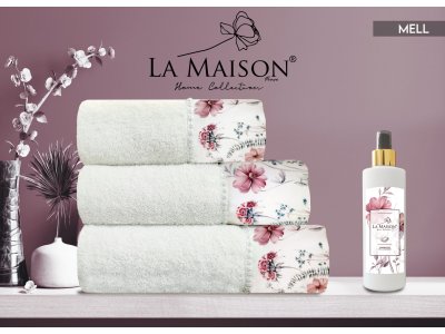 Подарочный набор полотенец La Maison с парфюмом - Mell (Turkey), 3 штуки Подарочный набор полотенец La Maison с парфюмом - Mell (Turkey), 3 штуки